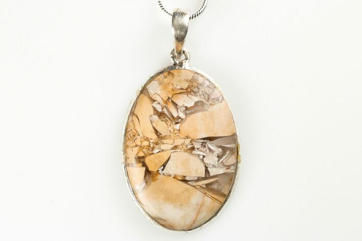 1.4" Ibis Jasper Pendant (Necklace) - 925 Sterling Silver  